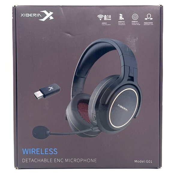 Xiberia Other - Xiberia G01 Wireless Gaming Headset With Detachable ENC Microphone MISSING USB